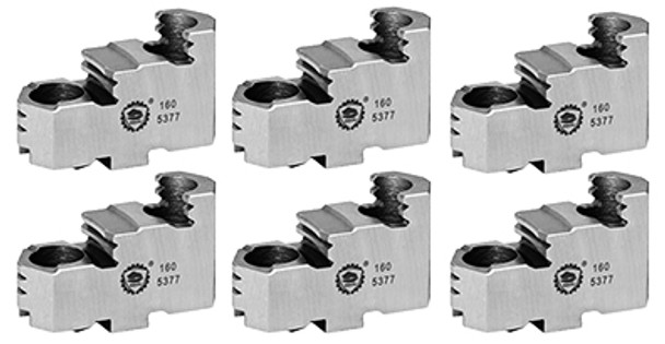 Bison Hard Top Jaws for 5 Scroll Chuck, 6pc, 7-883-605