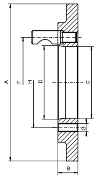 Bison Set Tru D1-8 Adapter Plate 7-875-208 for 20 Chuck