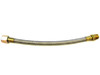 S.S. Braided Discharge Hose, 1/2" MPT x 5/8" JIC female flare swivel, 15" Long #07FD0A