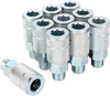 Industrial Male Coupler, 6-Ball, 3/8" Body x 3/8" NPT (Bulk) #080DFE