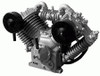 Air Compressor Sales SC46 Air Compressor Pump Replacement, Complete Assembly, Two-Stage, 7.5 to 10 HP, industrial air compressor pump with dual cylinders, cooling fins, and mounting base.