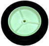 Air Compressor Sales Portable Wheel 10x1.75-12 axle Cart tank #0187E0, close-up of the green wheel with a black tire and internal spokes design