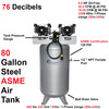 New California Air Tools Powerful Ultra-Quiet & Oil-Free 80-Gallon 6.0 HP Electric Stationary Air Compressor #116657
