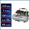 New California Air Tools Ultra- Quiet & Oil-Free 1.0 HP, 2.0 Gallon Aluminum Tank Portable Electric Air Compressor #11669D New California Air Tools Ultra- Quiet & Oil-Free 1.0 HP, 2.0 Gallon Aluminum Tank Portable Electric Air Compressor #11669D