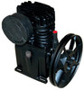 Air Compressor Sales PUMP UH30D-KVT-slotted base pump, black industrial air compressor with cooling fins, large flywheel, and compact design.