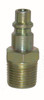 Air Compressor Sales Industrial Male Plug, 1/4" Body x 3/8" NPT - Metal pneumatic connector for air tools and equipment.