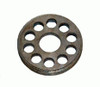 Air Compressor Sales Large Retainer Valve, Kellogg 211 / 321 / 331, Jenny Q-R Pumps #019599, industrial metal retainer disc with multiple circular holes.