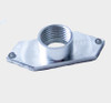 Air Compressor Sales Conduit Adapter- low oil sw std #01A116, metallic conduit adapter with a threaded interior and mounting base.