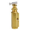 Conrader 1539-95-125, Unloader Pilot Valve, 125 PSI, mounted metal valve with brass body and silver adjustment handle for air pressure regulation.