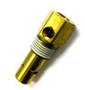 Conrader Check Valve 1/4" FPT x 1/2" MPT, CTB1412 #022AC0, gold-colored metal check valve for plumbing and fluid control.