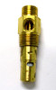 Conrader Check Valve 3/8 inch Compression x 3/8 inch MPT with 1/8 inch FPT, brass construction, threaded and compression fittings for fluid control applications.