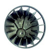 NuAir / Fini Husky Air Compressor Fan #05C207, round black plastic fan with multiple blades for air circulation in compressors