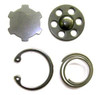 Jenny Products, Inc. Exhaust Valve Assembly (Stainless Steel) #0576F8, image showing steel valve, disc part with multiple holes, C-shaped ring, and coil spring.