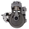 MAT - EDI Air Compressor Pump Replacement, Complete Assembly, Oil-Free, Direct-Drive, 1.7 HP #05A376, image of an industrial air compressor pump with metal components and a large circular flywheel.