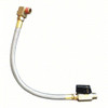 MAT - EDI Tank Drain Valve Extended 1/4" Assembly NPT, flexible metal hose with brass fittings for efficient fluid drainage.