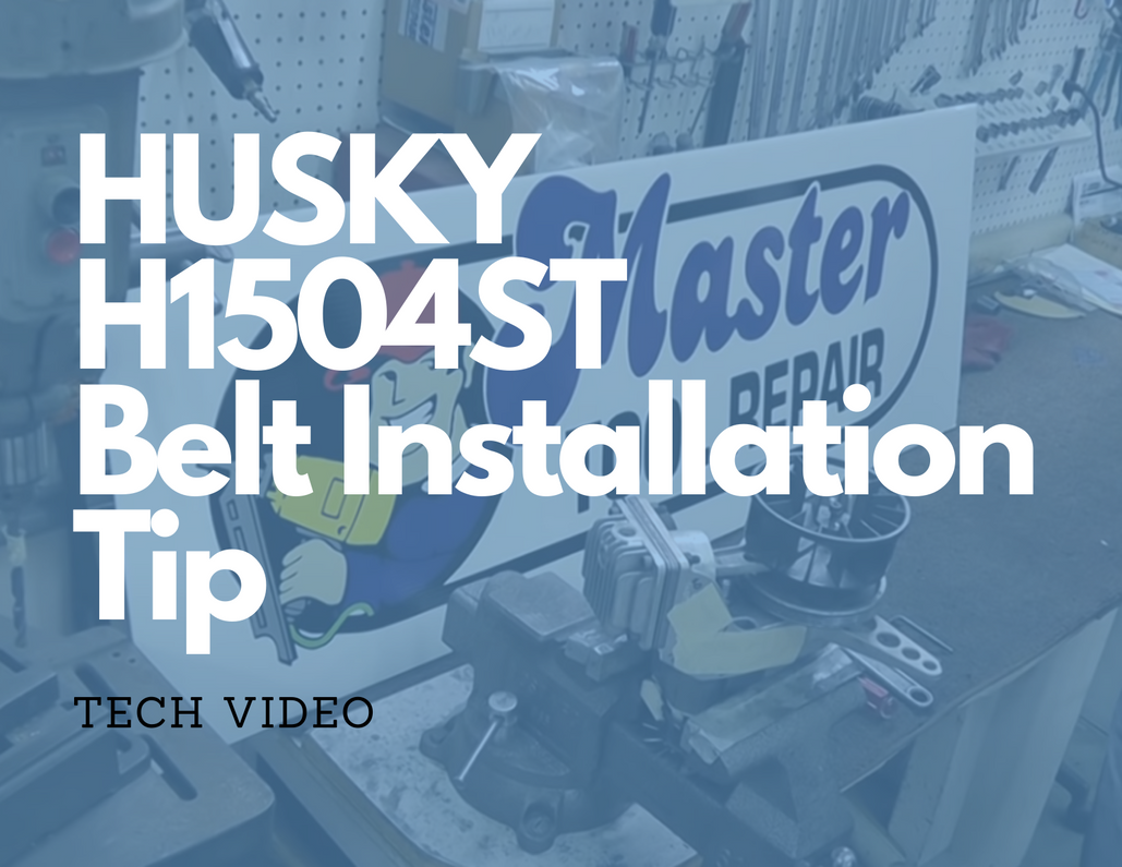 Husky Air Compressor H1504ST Belt Installation Tip