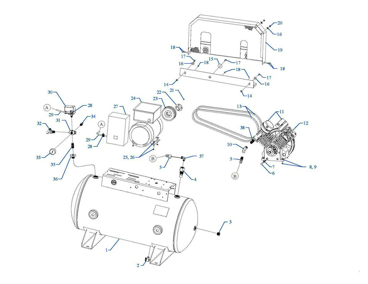 All Emglo Air Compressor Parts