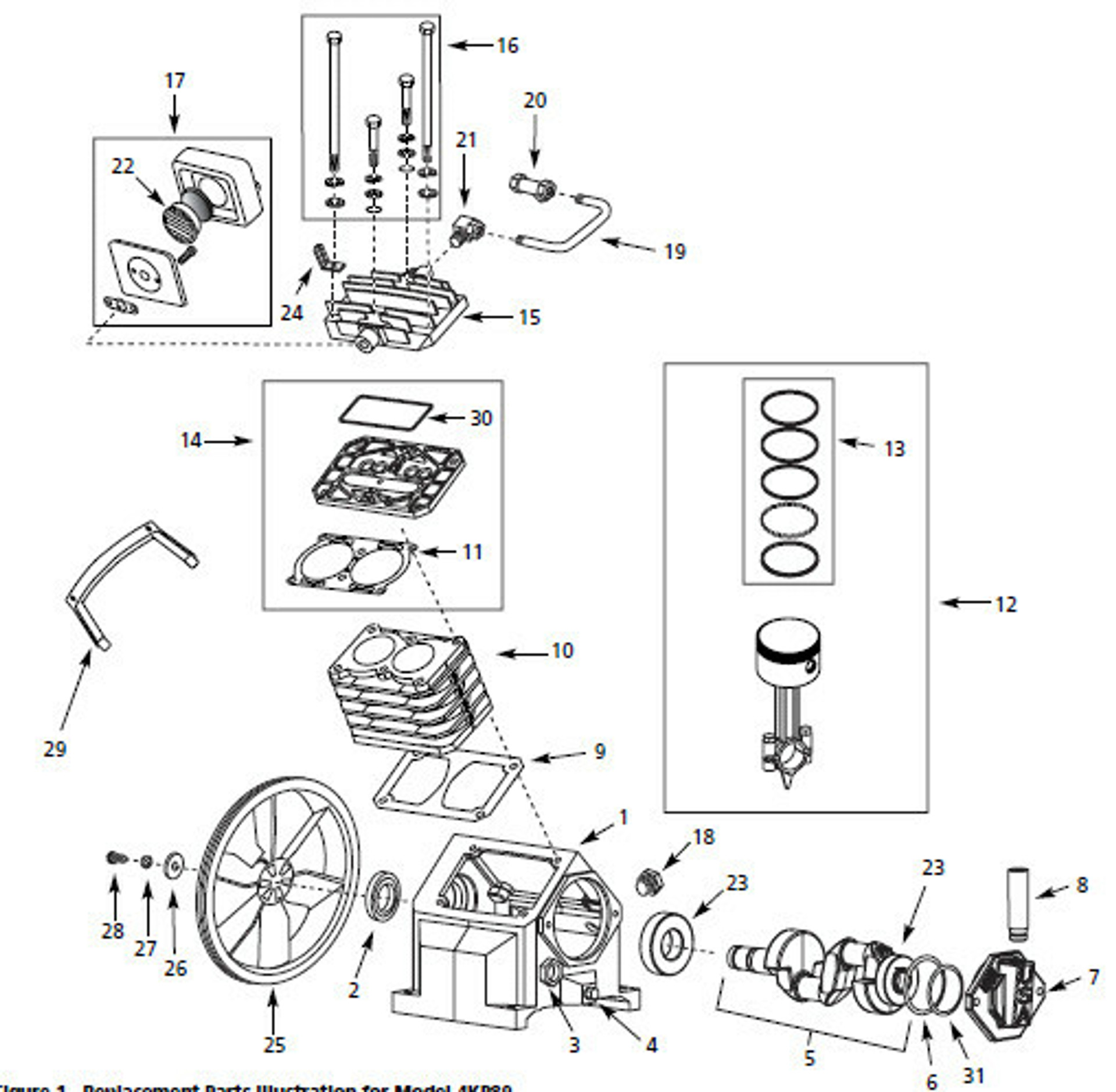Speedaire SingleStage Air Compressor Pump Parts Master Tool Repair