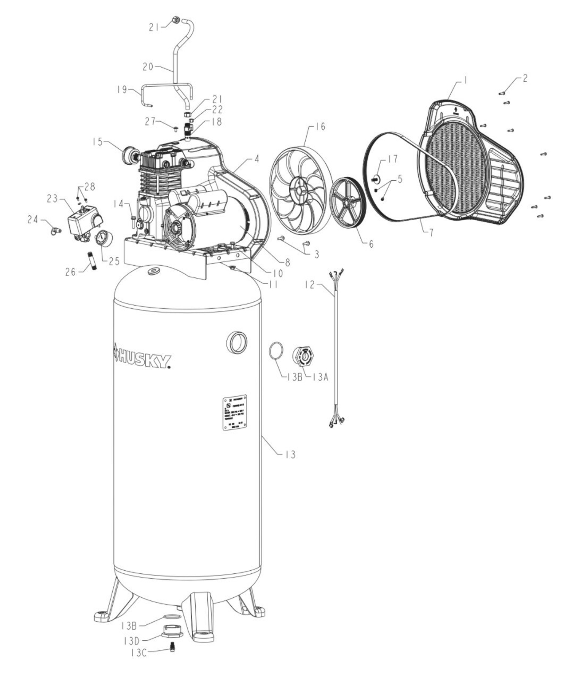 Husky Air Compressor Replacement Pumps