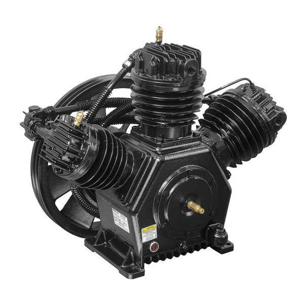 MSW60 Max Air Compressor Pump Replacement, Complete Assembly, Two-Stage, Three-Cylinder "W", 15 HP (Electric) #0A12F3