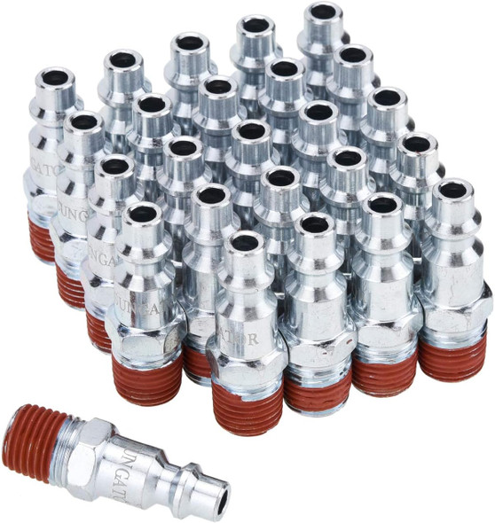Industrial Male Plug, 1/4" Body x 1/4" NPT (Bulk) #080F3E