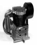 Rolair K18 Replacement Air Compressor Pump, Complete Assembly with Flywheel and Aftercooler - image showing the detailed air compressor pump with cooling fins and attached components