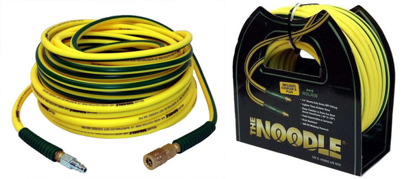 6-PACK Noodle Air Hose with Coupler and Plug, 3/8" x 50 Ft #081082
