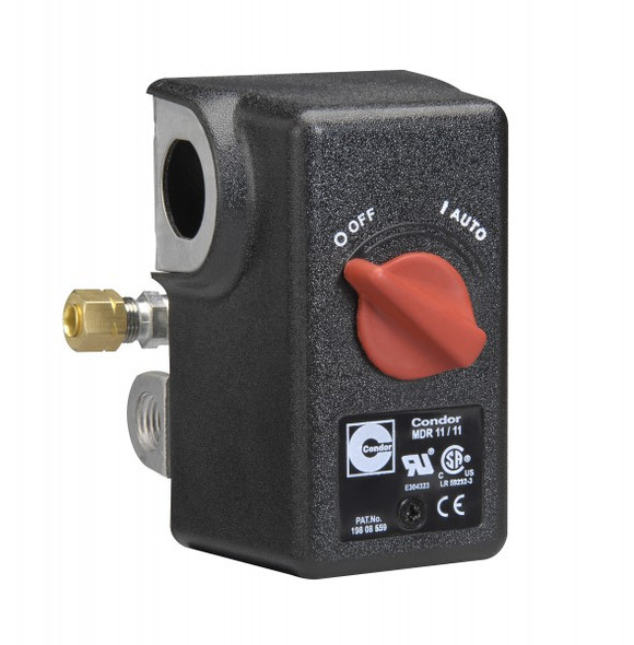 Condor MDR11 Pressure Switch, 140/175 PSI, 4-Port, 1/4" FPT #1163D4