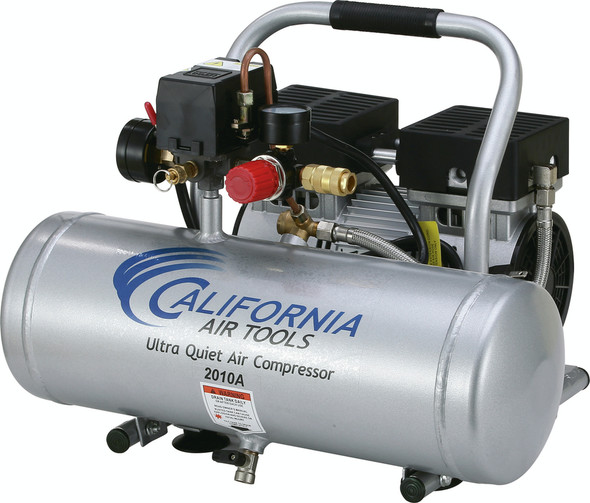 New California Air Tools Ultra- Quiet & Oil-Free 1.0 HP, 2.0 Gallon Aluminum Tank Portable Electric Air Compressor #11669D