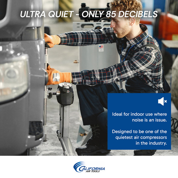 California Air Tools Electric Stationary Air Compressor, Ultra-Quiet, Oil-Free, 60-Gallon, 6.5 HP  #11669E