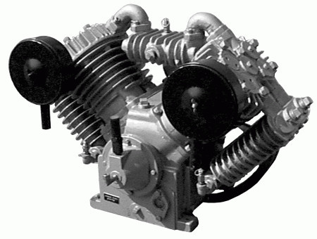 SC46 Air Compressor Pump, Complete Assembly, 2-Stage with Unloaders #0186A7