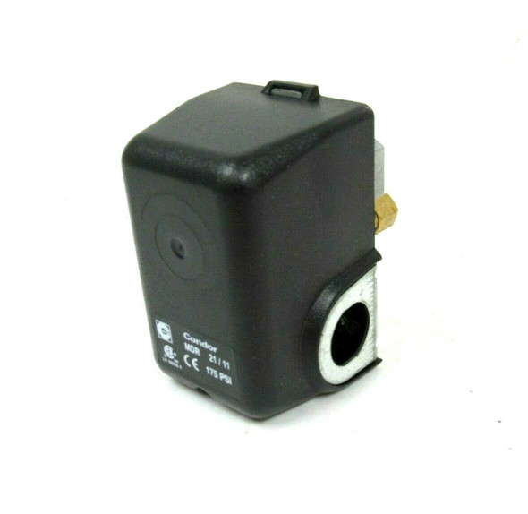Condor MDR21 Pressure Switch, 140/175 PSI, 1-Port, 1/4" FPT with Unloader Valve #1166F7