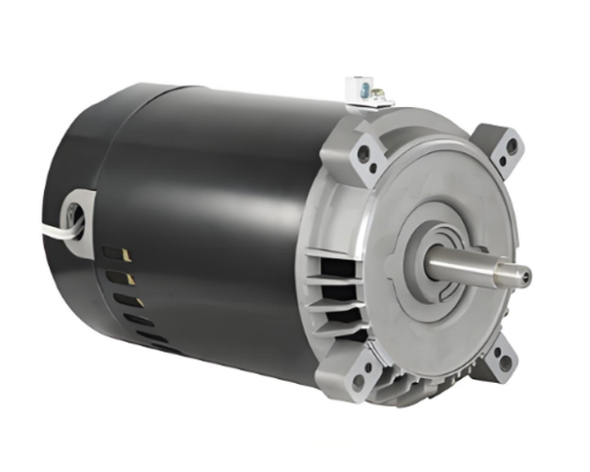 1 HP Round Flanged Pool Pump Electric Motor, 115/230 Volts, Single-Phase, 3,450 RPM #11671F