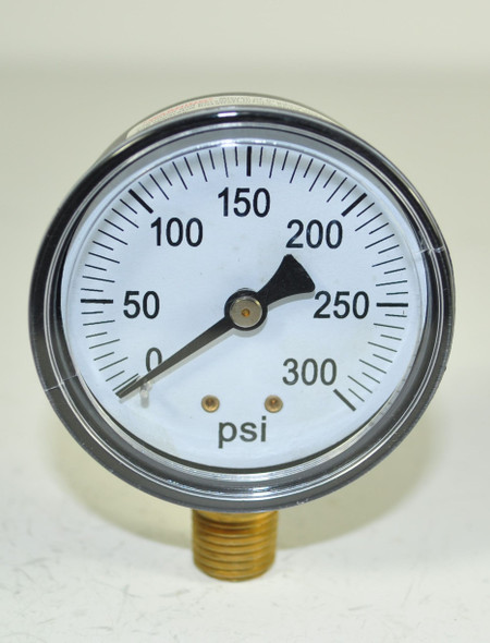 Pressure Gauge, 2" Face, 300 psi, 1/4" NPT Bottom-Mount #116741