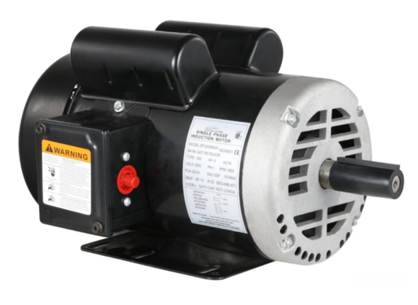 5 HP Electric Motor, 208/230 Volts, Single-Phase, 3,600 RPM #116763