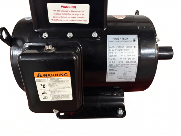 7.5 HP Electric Motor, 230 Volts, Single-Phase, 3,600 RPM #116777