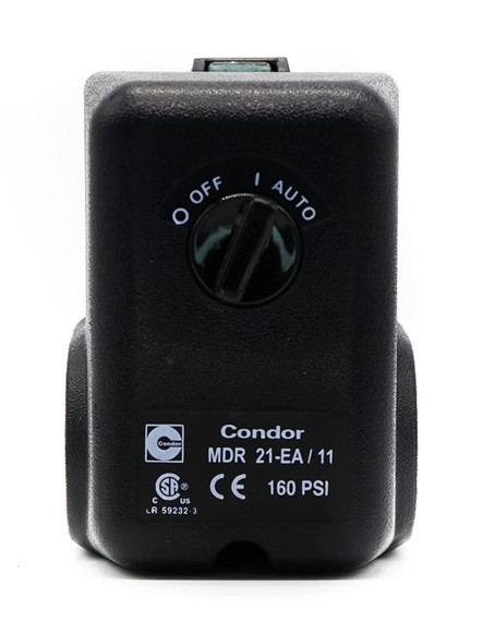 Condor Pressure Switch, 95/125 PSI, 4 Port, Unloader, On/Off Lever #0E3AC9