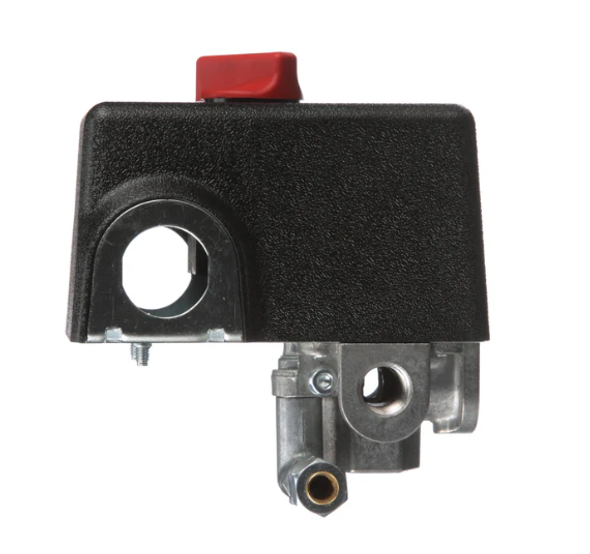 Condor MDR11 Pressure Switch, 95/125 PSI, 4 Port, 90 Unloader, On/Off Lever #0E3ADB