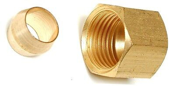 Compression Nut & Sleeve, 1/4" OD #11624C
