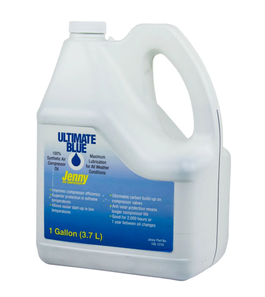 Jenny Ultimate Blue Synthetic Air Compressor Oil, 1 Gallon #057B1C