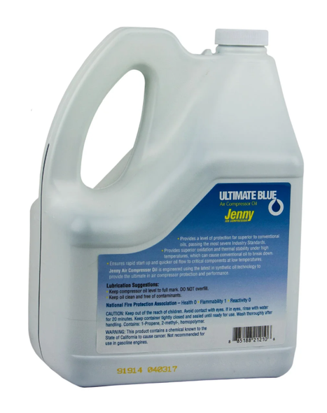 Jenny Ultimate Blue Synthetic Air Compressor Oil, 1 Gallon #057B1C