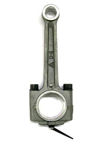 MAT - EDI LP Connect Rod Assembly #01AE55, a metallic connecting rod with a circular eye at the top and a large ring at the bottom, used in industrial machinery.