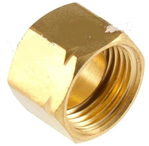 MAT - EDI Compression Nut Assembly #059774, a brass fitting with internal threads for plumbing or hydraulic connections.