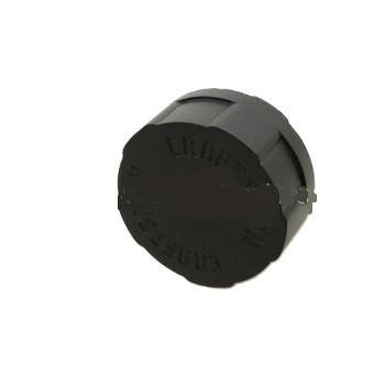 MAT - EDI Filter Assembly #059607, black round filter component with branding embossed on the surface.