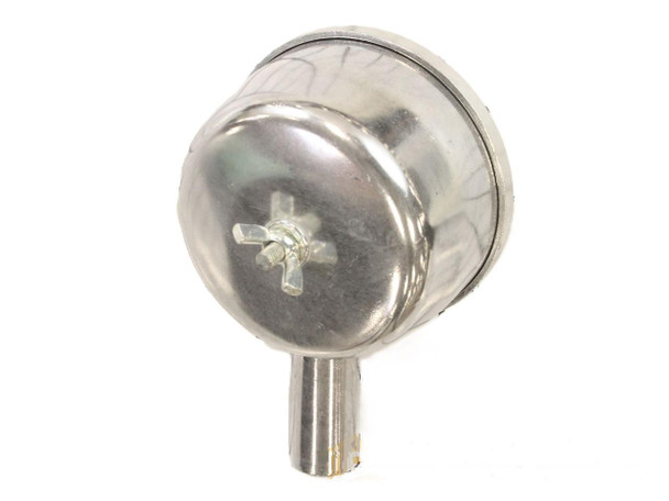 Rolair Intake Filter Assembly #07FF95, metallic air filter with bracket and connection port