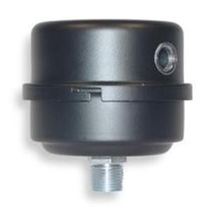 Rolair Air Filter Assembly, compact black air filter with 3-1/4 inch diameter and 1/2 inch NPT threads for pneumatic tools.