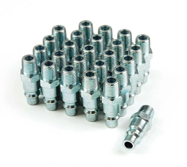 Industrial Male Plug, 3/8" Body x 1/4" NPT (Bulk) #080F48