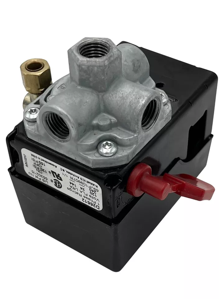 Air Compressor Pressure Switch, 120/150 PSI, 4-Port with Unloader Valve #09AE8A