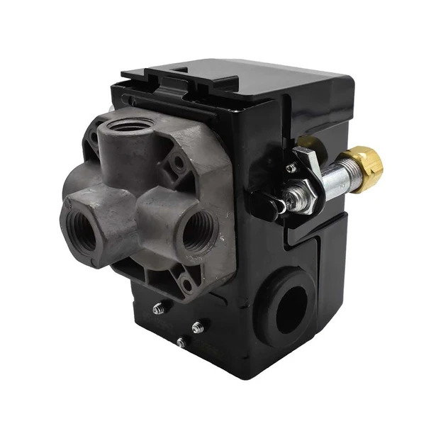 Pressure Switch, 1/4" FPT, 4-Port, Bend/Lever Switch, 85/125 PSI #01A209