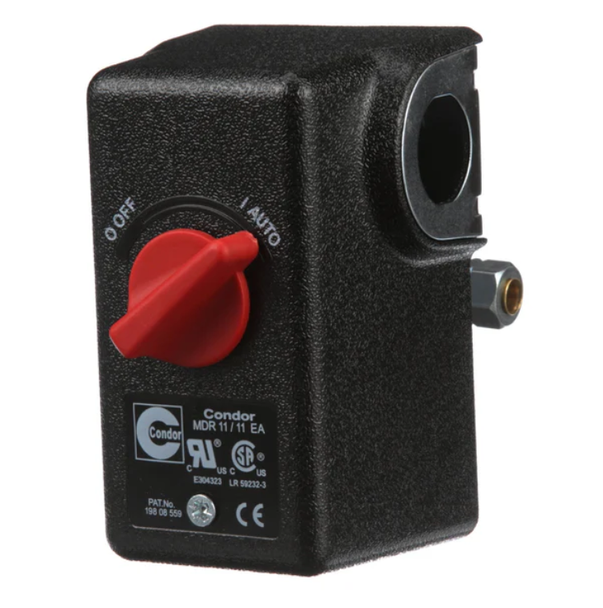 Condor MDR11 Pressure Switch, 140/175 PSI, 1-Port, 1/4" FPT, On/Off Switch #1166BC Condor MDR11 Pressure Switch, 140/175 PSI, 1-Port, 1/4" FPT, On/Off Switch #1166BC